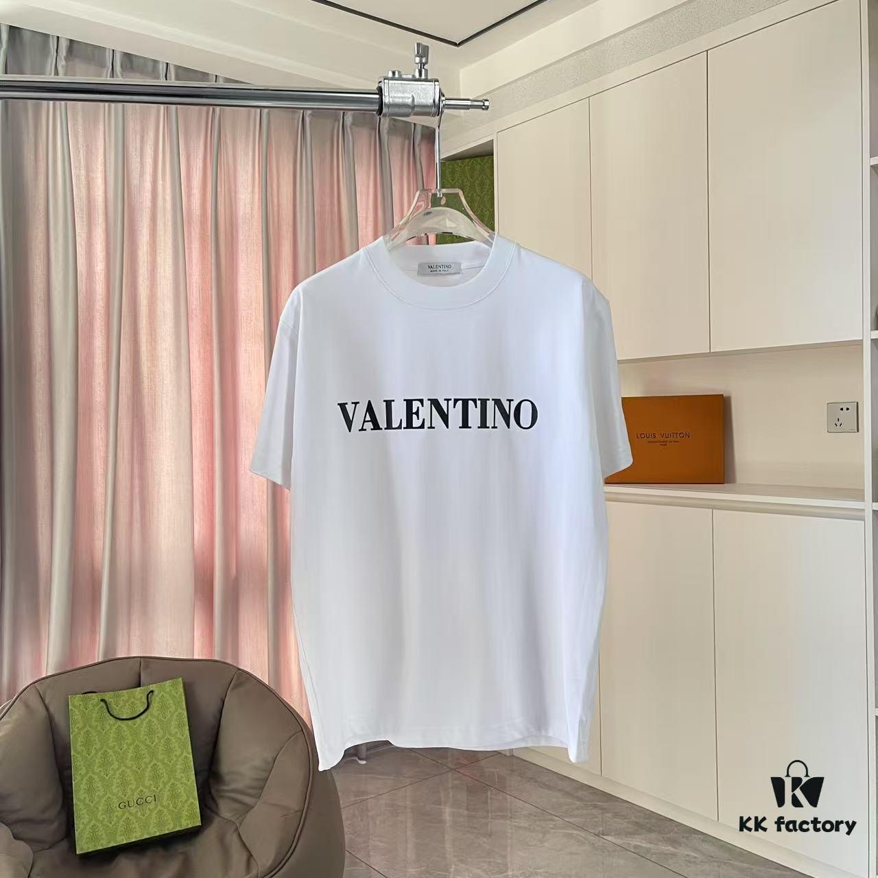 6931a484ccd8ab3d7af98d1f VALENTIN* Valentino 2025 Summer New Arrival Unisex Short Sleeve T-Shirt with Unique Letter Logo 3D Silicone Print Custom 300g Fabric