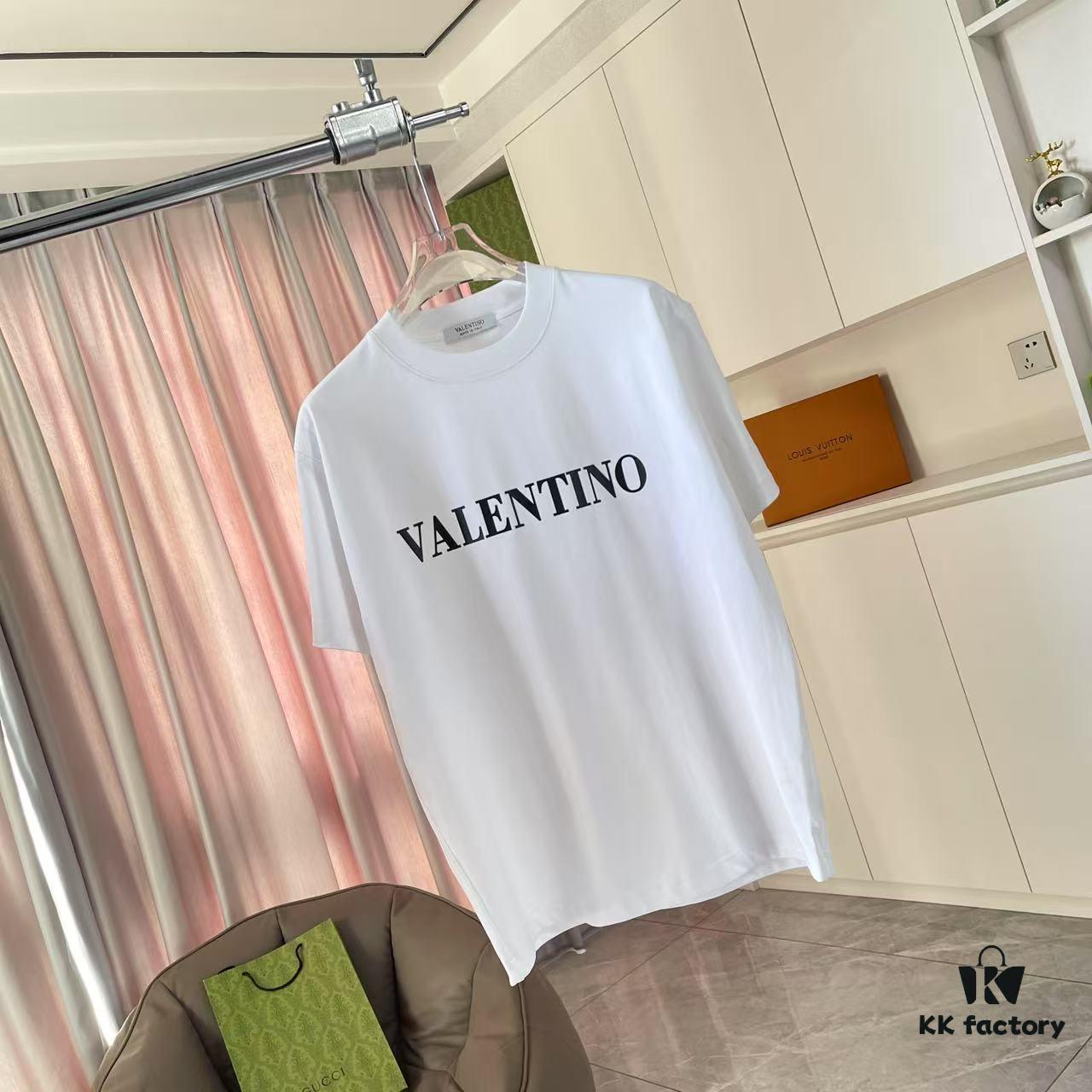 6931a484ccd8ab3d7af98d20 VALENTIN* Valentino 2025 Summer New Arrival Unisex Short Sleeve T-Shirt with Unique Letter Logo 3D Silicone Print Custom 300g Fabric