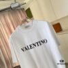 6931a484ccd8ab3d7af98d21 VALENTIN* Valentino 2025 Summer New Arrival Unisex Short Sleeve T-Shirt with Unique Letter Logo 3D Silicone Print Custom 300g Fabric