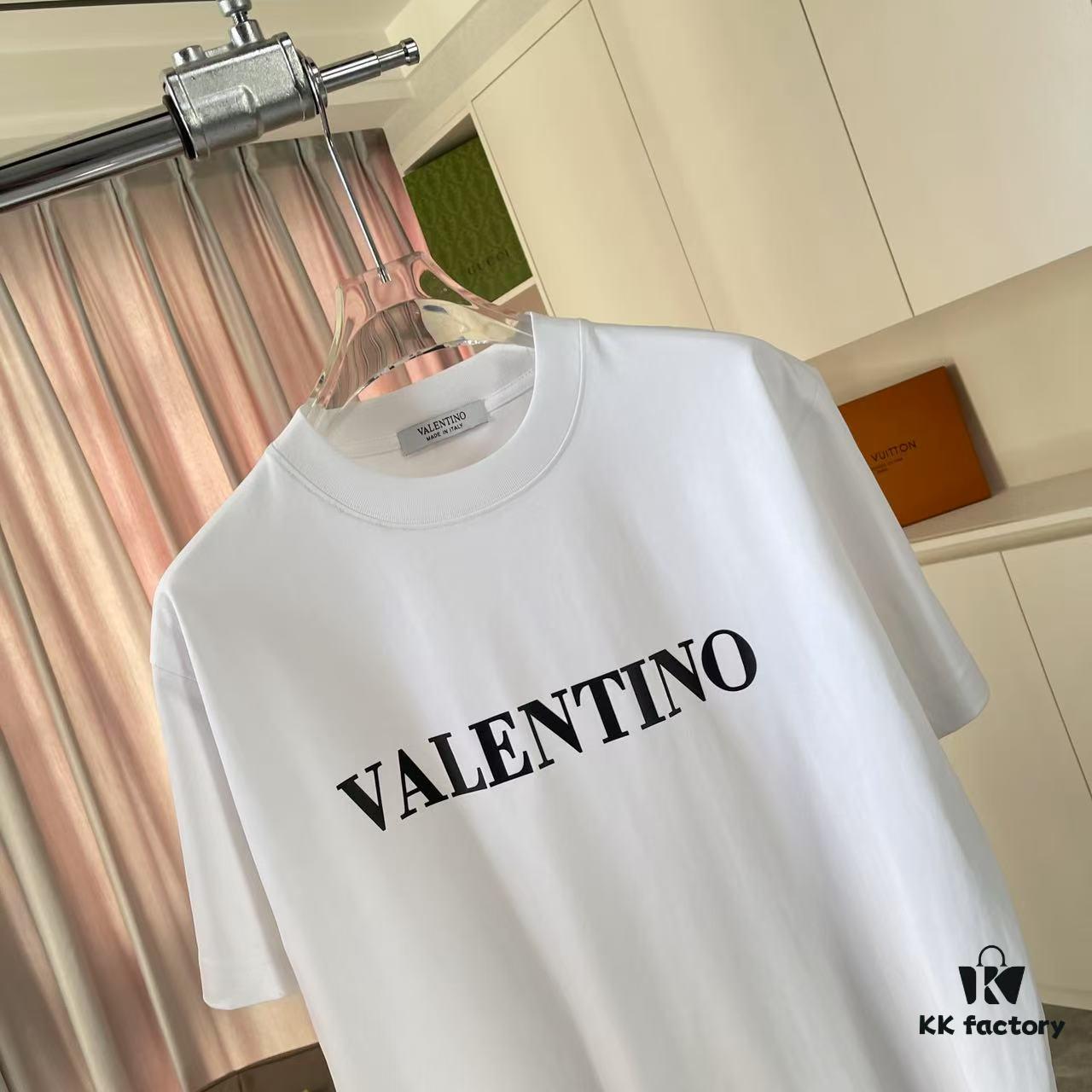 6931a484ccd8ab3d7af98d21 VALENTIN* Valentino 2025 Summer New Arrival Unisex Short Sleeve T-Shirt with Unique Letter Logo 3D Silicone Print Custom 300g Fabric