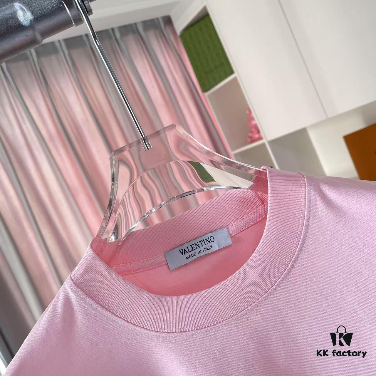 6931a484ccd8ab3d7af98d27 VALENTIN* Valentino 2025 Summer New Arrival Unisex Short Sleeve T-Shirt with Unique Letter Logo 3D Silicone Print on Custom 300g Fabric