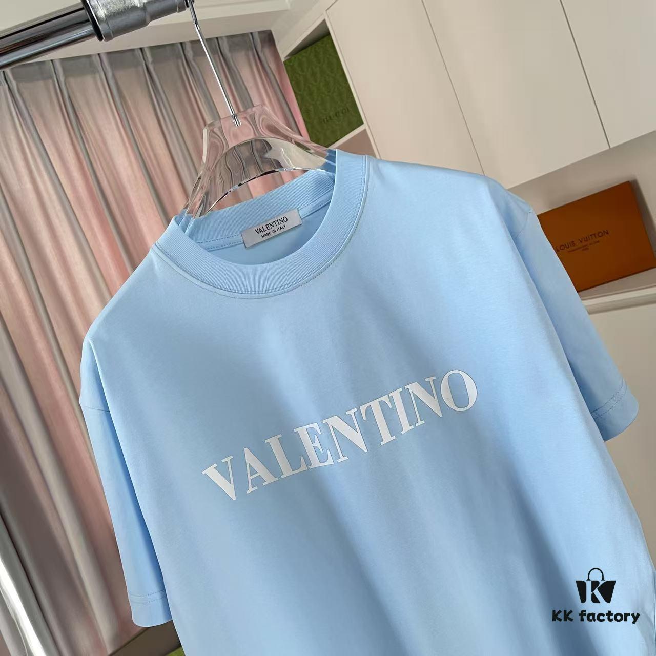 6931a485ccd8ab3d7af98d2b VALENTIN* Valentino 2025 Summer New Arrival Short-Sleeve T-Shirt with Unique Letter Logo 3D Silicone Print Unisex Design Premium 300g Custom Fabric