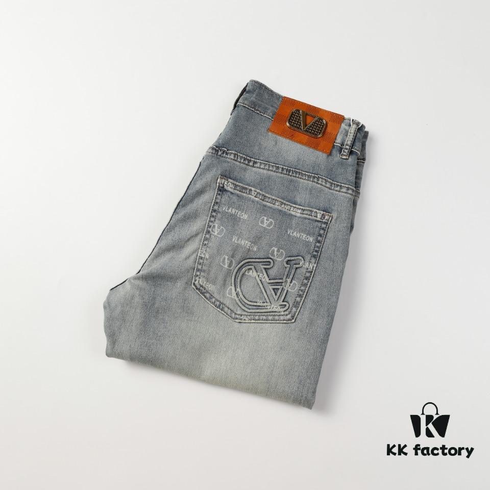 Valentino - 2024 New Arrival Straight-Leg Denim Jeans, Latest Luxury Collection, Imported Italian Denim Fabric