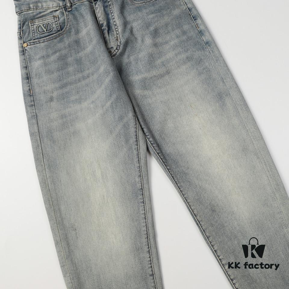 6931a487ccd8ab3d7af98d4b Valentino - 2024 New Arrival Straight-Leg Denim Jeans, Latest Luxury Collection, Imported Italian Denim Fabric