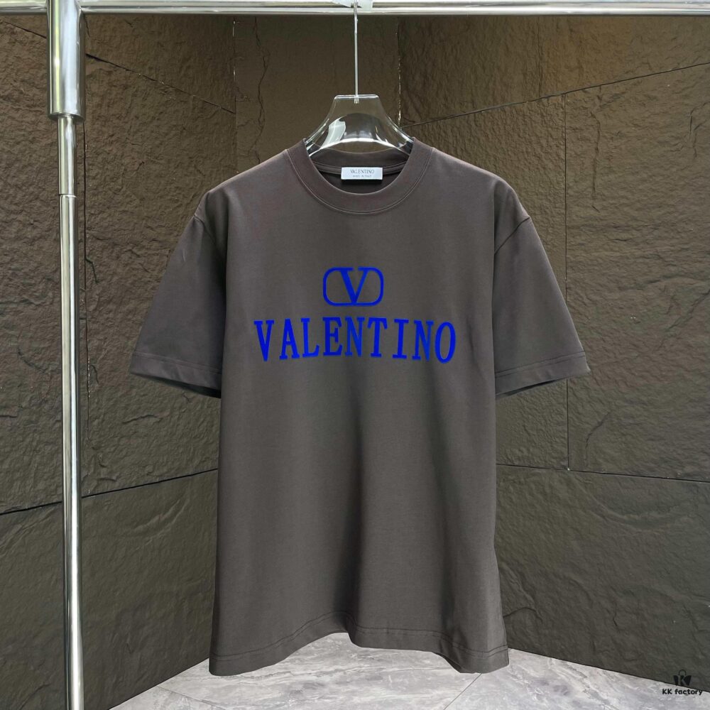 6931a489ccd8ab3d7af98d73 VALENTINO 2025 Spring Summer New Arrival Short Sleeve T-Shirt Heavyweight Cotton Flocked Logo