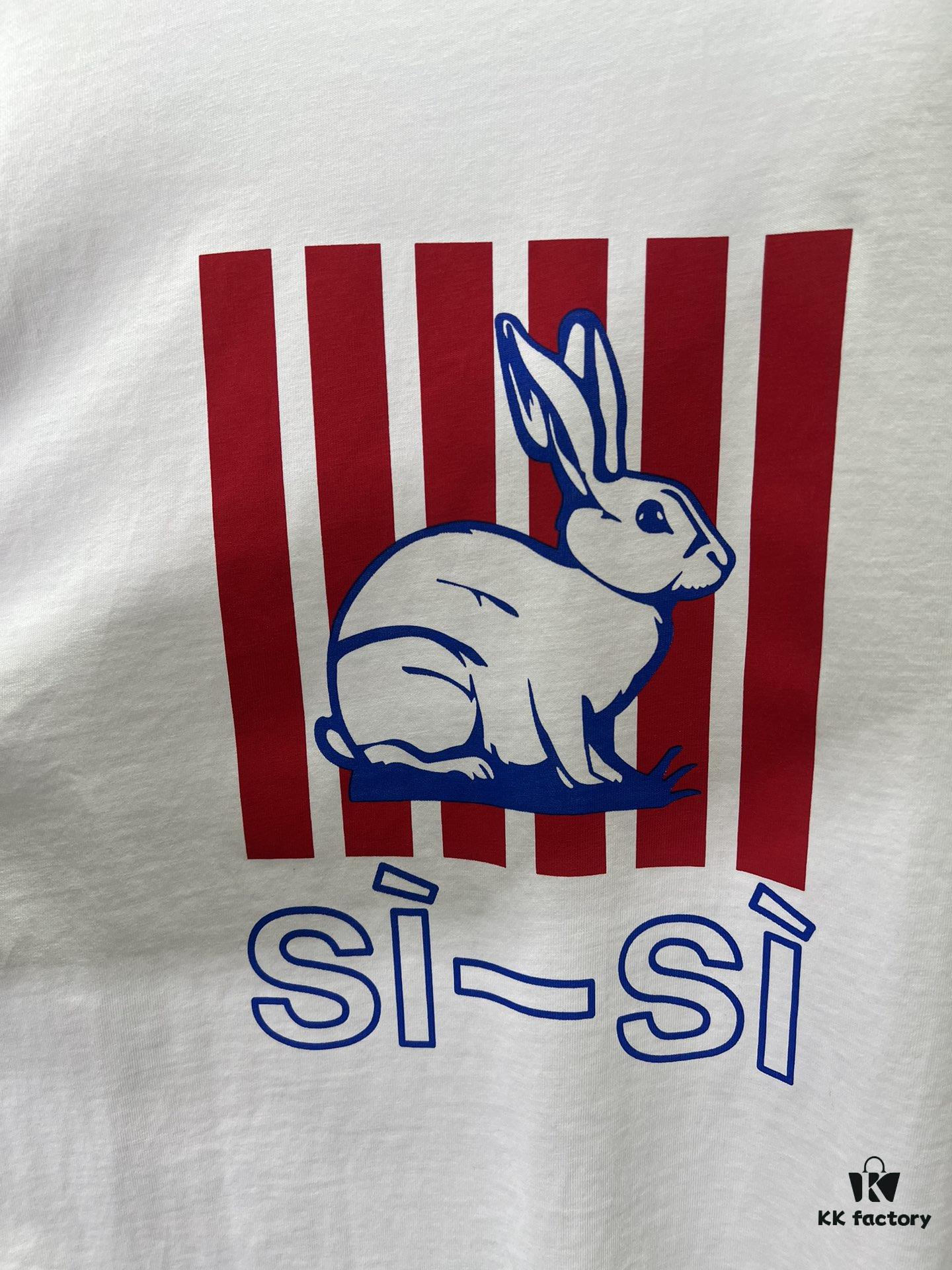 6931a48accd8ab3d7af98d88 BV 25SS New Arrival Tech Cotton Knit Blend T-Shirt with Rabbit Illustration Print, Unisex