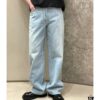 6931a495ccd8ab3d7af98e5d Bottega Veneta BV09 Unisex Mid-Rise Zippered Straight Jeans SS23 Solid Color Denim
