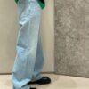 6931a495ccd8ab3d7af98e5e Bottega Veneta BV09 Unisex Mid-Rise Zippered Straight Jeans SS23 Solid Color Denim