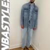 6931a496ccd8ab3d7af98e65 Bottega Veneta BV09 Unisex Mid-Rise Zippered Straight Jeans SS23 Solid Color Denim