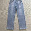 6931a496ccd8ab3d7af98e68 Bottega Veneta BV09 SS23 Solid Color Mid-Rise Zippered Straight Jeans Unisex Denim Trousers