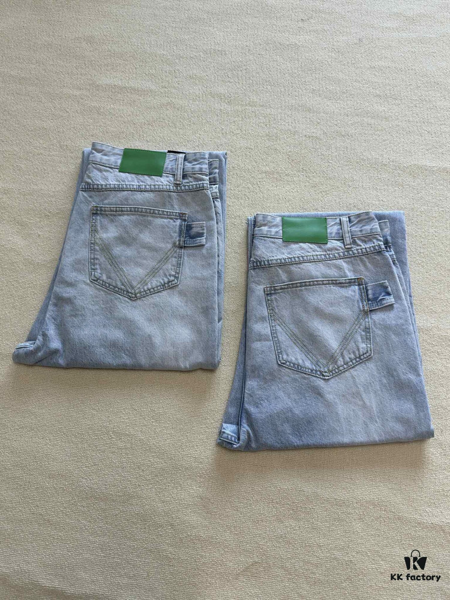 6931a496ccd8ab3d7af98e69 Bottega Veneta BV09 SS23 Solid Color Mid-Rise Zippered Straight Jeans Unisex Denim Trousers