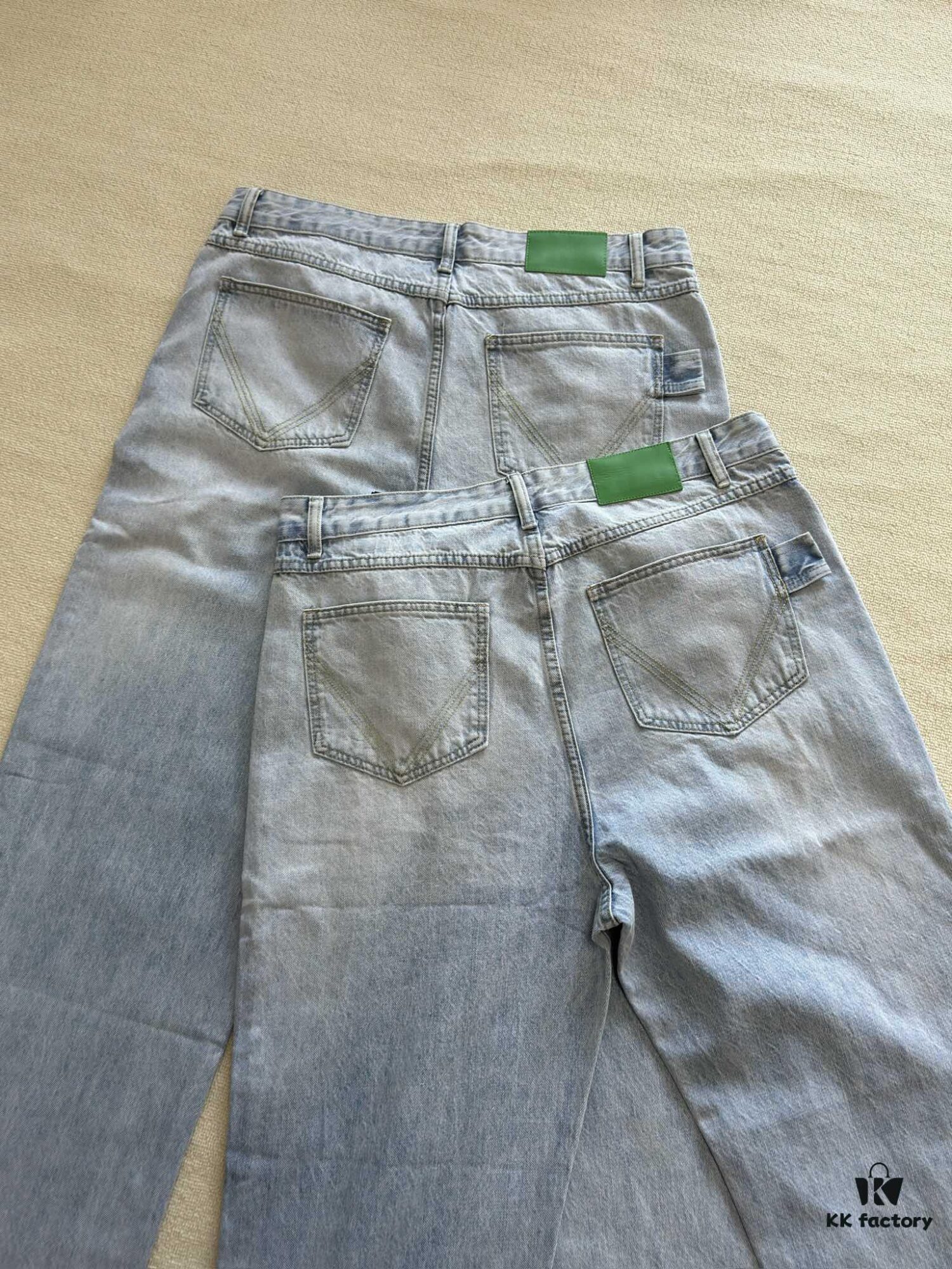6931a496ccd8ab3d7af98e6c Bottega Veneta BV09 SS23 Solid Color Mid-Rise Zippered Straight Jeans Unisex Denim Trousers