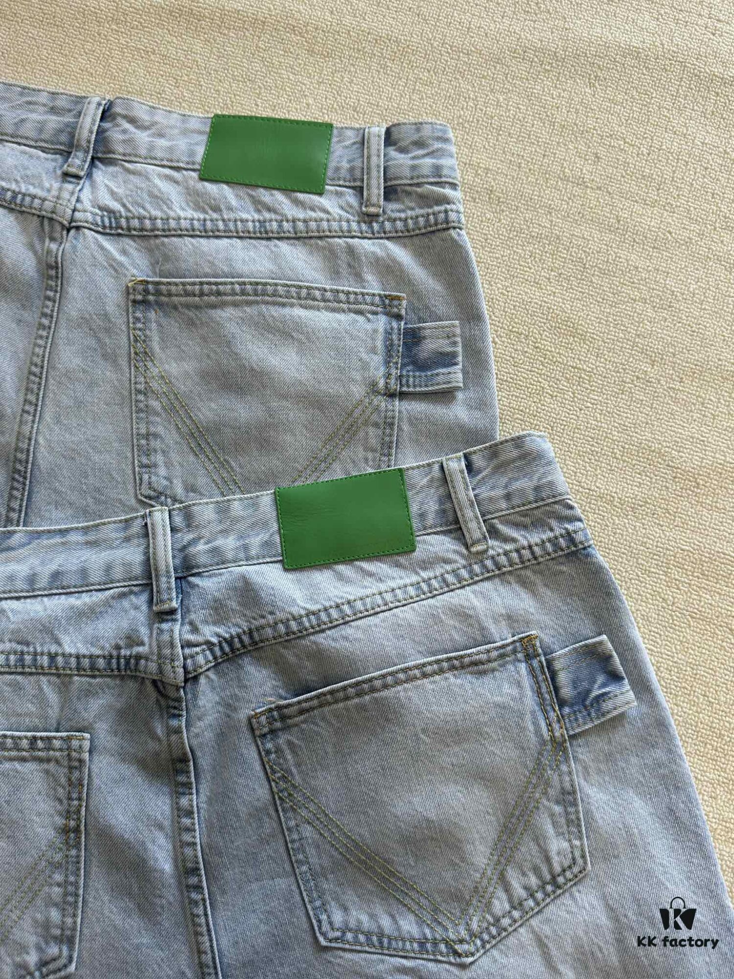 6931a496ccd8ab3d7af98e6e Bottega Veneta BV09 SS23 Solid Color Mid-Rise Zippered Straight Jeans Unisex Denim Trousers