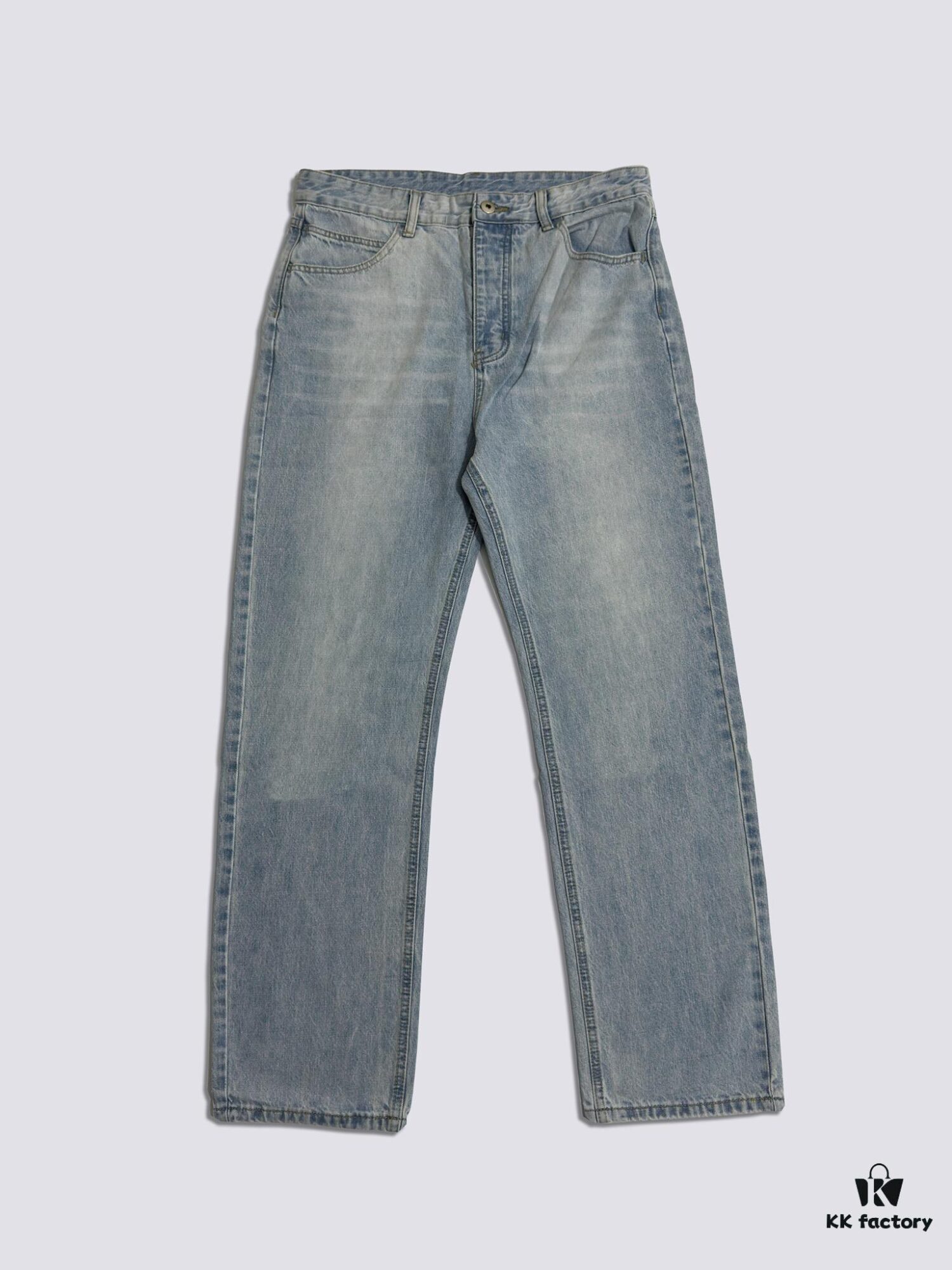 6931a497ccd8ab3d7af98e75 Bottega Veneta BV09 SS23 Solid Color Mid-Rise Zippered Straight Jeans - Unisex Denim