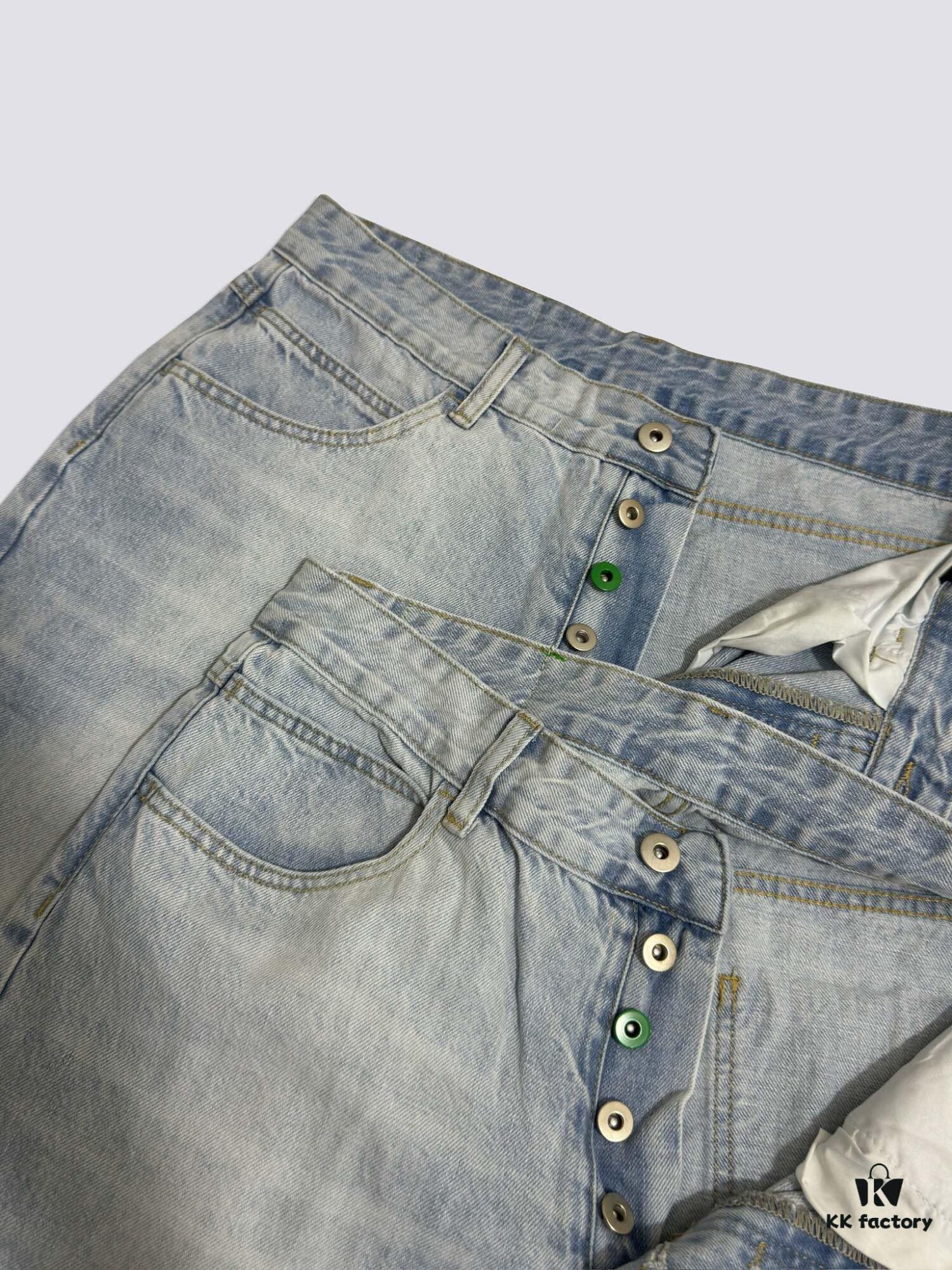 6931a497ccd8ab3d7af98e7e Bottega Veneta BV09 SS23 Solid Color Mid-Rise Zippered Straight Jeans - Unisex Denim