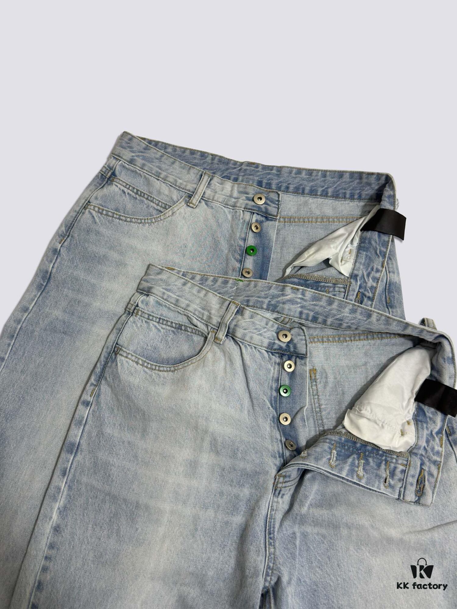6931a497ccd8ab3d7af98e7f Bottega Veneta BV09 SS23 Solid Color Mid-Rise Zippered Straight Jeans - Unisex Denim