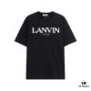 6931a49fccd8ab3d7af98ea8 LANVIN LF38 New Arrival Cheng Yi Same Style Short Sleeve Embroidered Logo Letter Casual T-Shirt Round Neck Unisex Top