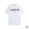 6931a49fccd8ab3d7af98ea9 LANVIN LF38 New Arrival Cheng Yi Same Style Short Sleeve Embroidered Logo Letter Casual T-Shirt Round Neck Unisex Top
