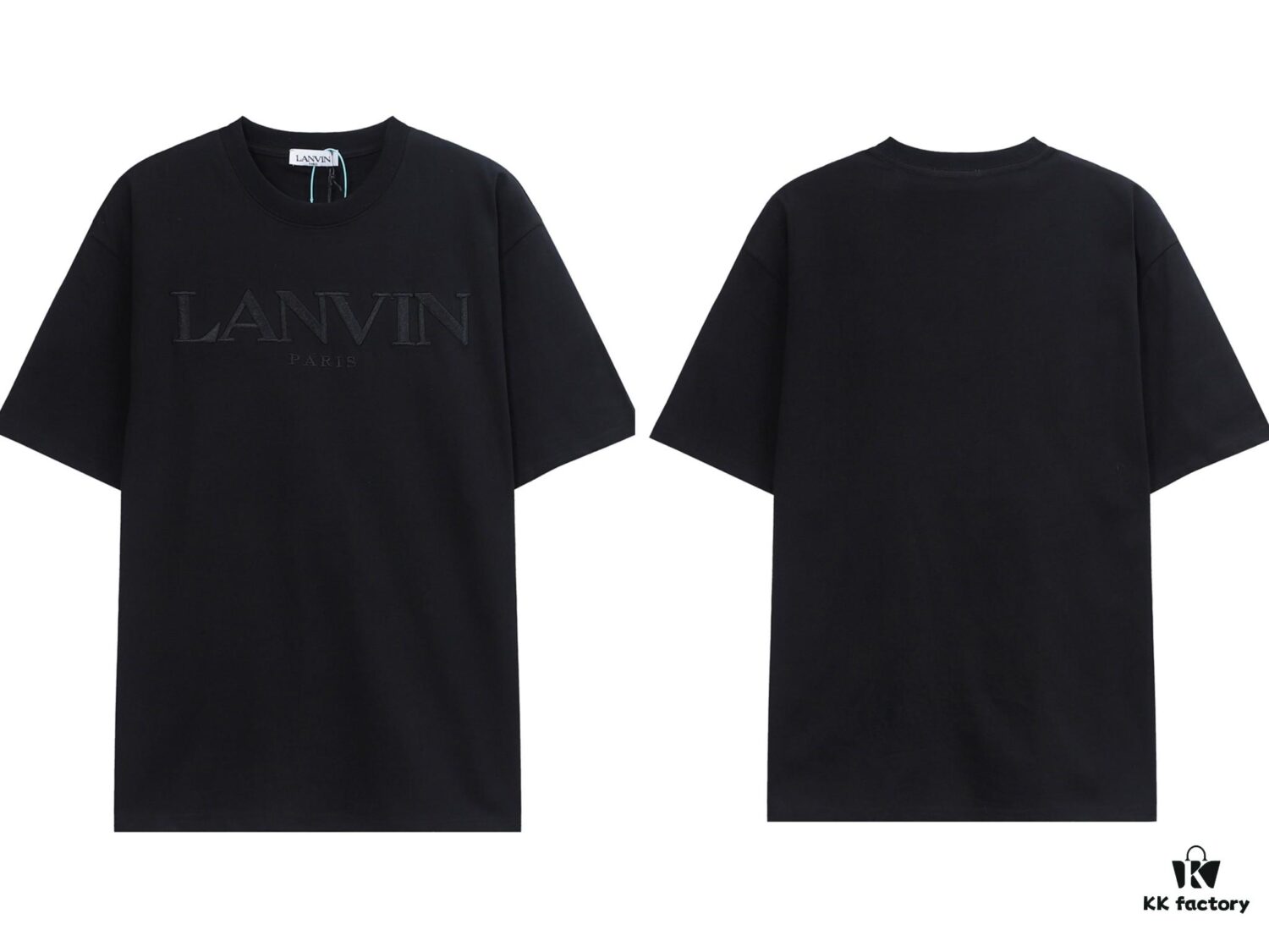 LANVIN Men's New Simple Embroidered Logo T-Shirt