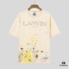 6931a4a0ccd8ab3d7af98ec7 LF15 Lanvin x Gallery Dept Collaboration Beige Embroidered Splatter Cotton T-Shirt 240g Unisex S m L XL