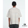 6931a4a1ccd8ab3d7af98eca LF37 Summer New Arrival Streetwear LANVI Louvain Splatter Stripe Round Neck T-Shirt Unisex Short Sleeve, Custom-Woven 32-Single 100% Cotton Double-Yarn Plain Weave 250g