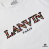 6931a4a1ccd8ab3d7af98ed3 LANVIN New Arrival Simple Heavy Embroidery Logo T-Shirt (Same as Cheng Yi's Style), Unisex, Custom Woven Fabric, Ribbed Collar Resistant to Deformation