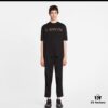 6931a4a1ccd8ab3d7af98ed6 LANVIN New Arrival Simple Heavy Embroidery Logo T-Shirt (Same as Cheng Yi's Style), Unisex, Custom Woven Fabric, Ribbed Collar Resistant to Deformation