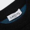 6931a4a2ccd8ab3d7af98edb LF20 Lanvin Oversized Round Neck Sweater, Unisex Couple's Style, Trendy Pullover for Men and Women, Orange and Black, Size S to XL