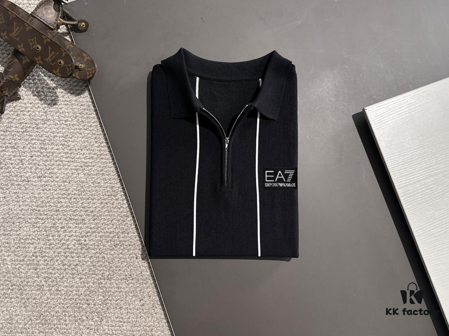 6931a4a3ccd8ab3d7af98eee High-Quality Armani 2025 Spring/Summer New Men's Lapel Short-Sleeve T-Shirt