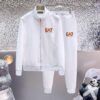 ARMANI Armani 2025 New Best-Selling Cardigan Sweatshirt Set, Premium Natural Roman Cotton, Full-Zip Comfort Fit Outfit for Plus Sizes
