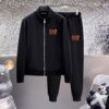 ARMANI Armani 2025 New Best-Selling Cardigan Sweatshirt Set, Premium Natural Roman Cotton, Full-Zip Comfort Fit Outfit for Plus Sizes