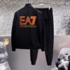 ARMANI Armani 2025 New Best-Selling Cardigan Sweatshirt Set, Premium Natural Roman Cotton, Full-Zip Comfort Fit Outfit for Plus Sizes