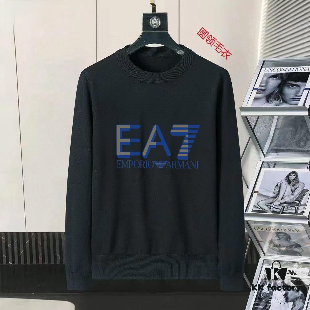 6931a4a6ccd8ab3d7af98f23 ARMANI Men's Autumn-Winter Classic Round-Neck Wool Pullover Sweater, 2025 New Arrival, Premium Wool Blend, Slim Fit, Timeless Design with Contrasting Logo