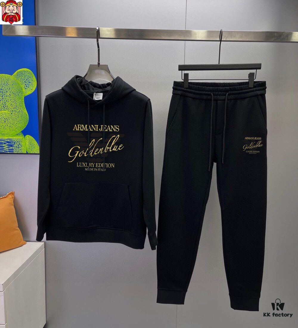 ARMANI (Blessing for the Plus-Size) New 2025 Bestselling Sweatshirt Set – Official Website Original Version, Premium Designer Craftsmanship, 100% Natural High-Quality Roman Cotton, Comfortable Fit, Elegant and Refined with Authentic Hardware, Retail Size M-5XL (Fits up to 220 lbs)
