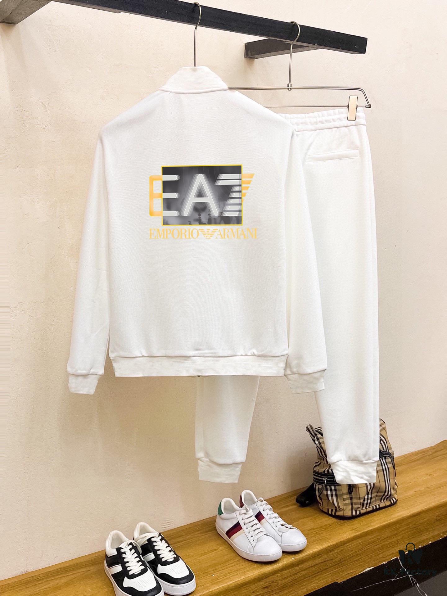 6931a4a9ccd8ab3d7af98f56 ARMANI 2025 New Arrival Cardigan Sweatshirt Set, 100% Premium Natural Roman Cotton, Elegant and Comfortable Unisex Fit
