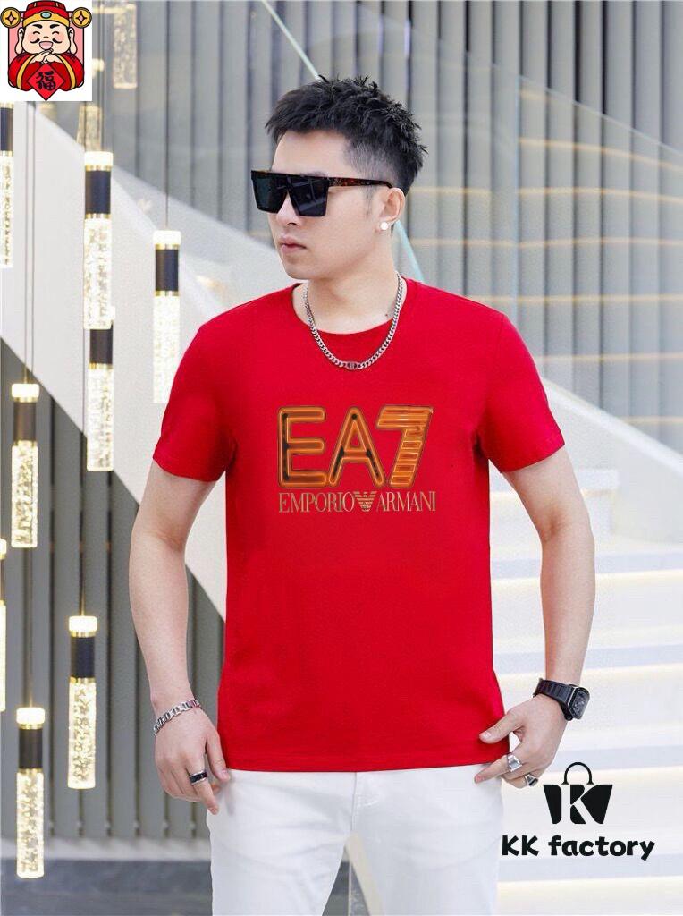 6931a4aaccd8ab3d7af98f5e Armani Men's Casual Short-Sleeve T-Shirt, 2025 Spring/Summer New Arrival, Premium Logo Craftsmanship, Imported Silk-Cotton Fabric, Stylish and Versatile Design