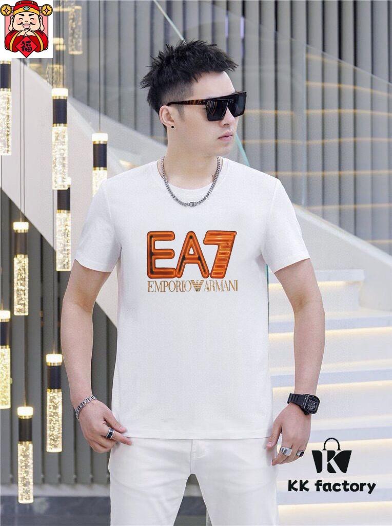 6931a4aaccd8ab3d7af98f5f Armani Men's Casual Short-Sleeve T-Shirt, 2025 Spring/Summer New Arrival, Premium Logo Craftsmanship, Imported Silk-Cotton Fabric, Stylish and Versatile Design