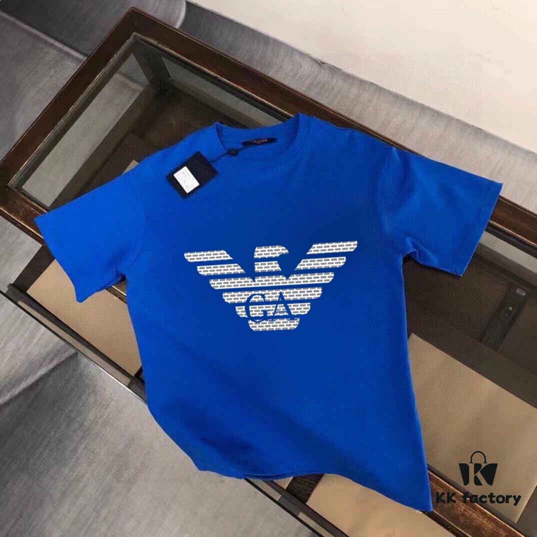 6931a4abccd8ab3d7af98f79 ARMANI Men's Casual Short-Sleeve T-Shirt, Spring/Summer 2025 New Arrival, Premium Logo Design, Imported Silk-Cotton Fabric, Stylish and Versatile for Big and Tall