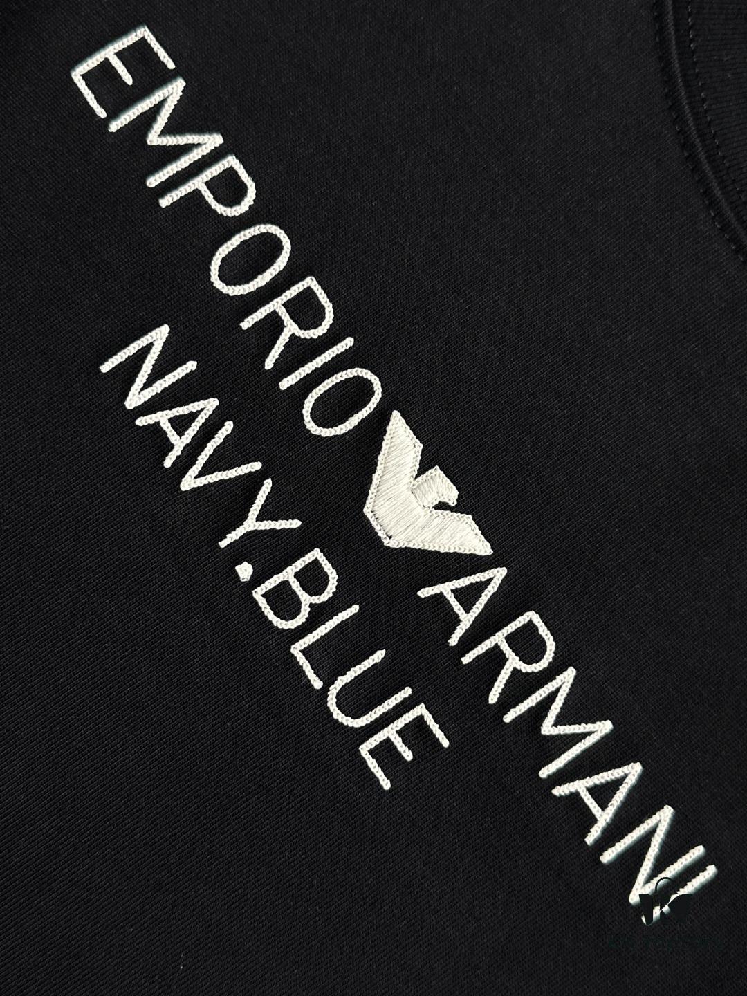6931a4adccd8ab3d7af98f9f Armani 2025 Spring Collection Heavyweight 260g High-Density Short Sleeve Unisex Fashion Runway Piece
