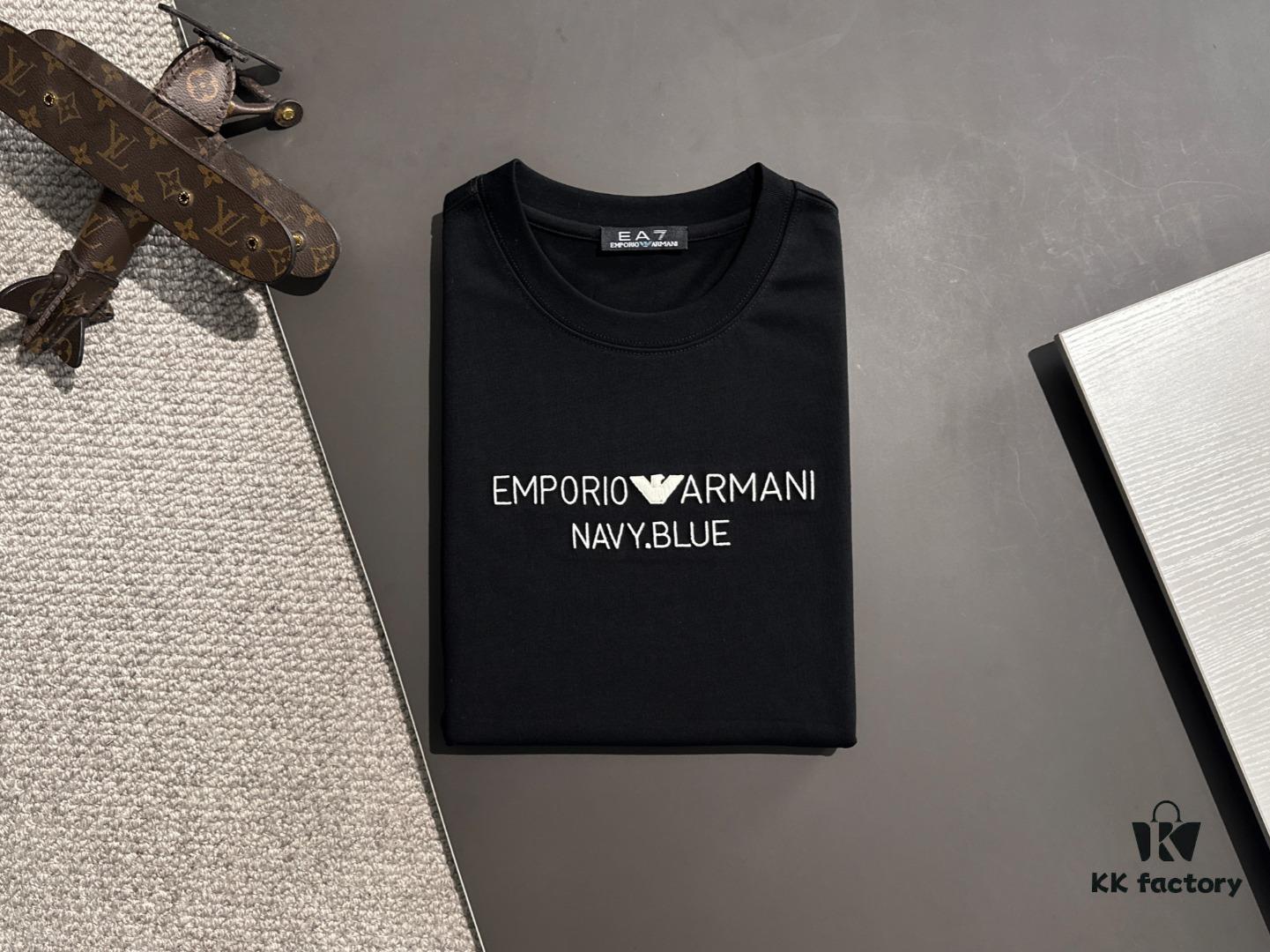 6931a4adccd8ab3d7af98fa2 Armani 2025 Spring Collection Heavyweight 260g High-Density Short Sleeve Unisex Fashion Runway Piece