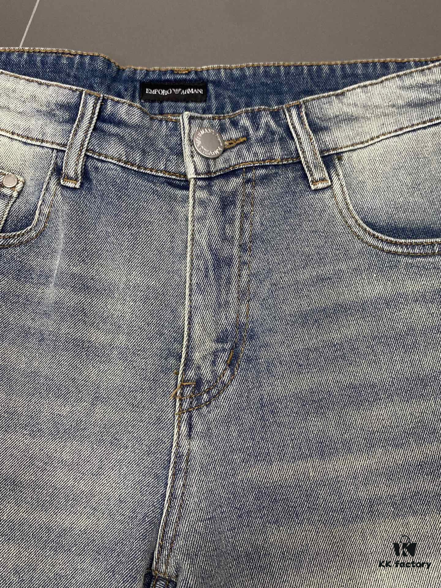 6931a4b2ccd8ab3d7af98ff8 ARMANI Men's Premium Casual Jeans, Exclusive New Arrival, High-End Version, Breathable Comfortable Fabric, Soft and Smooth Texture, Modern Relaxed Fit Design