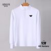 6931a4b3ccd8ab3d7af98ffc Armani Hot New Custom Notched Collar Long Sleeve Polo Shirt