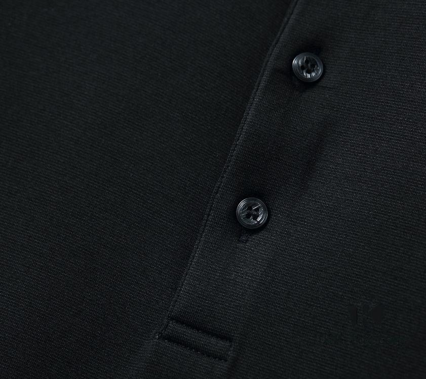 6931a4b3ccd8ab3d7af99001 Armani Hot New Custom Notched Collar Long Sleeve Polo Shirt