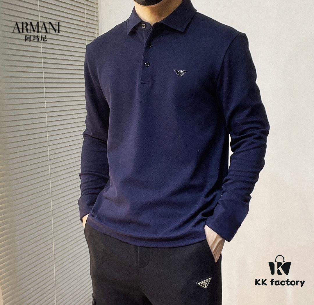 6931a4b3ccd8ab3d7af99004 Armani🔥 Latest Custom Tailored Collar Long Sleeve T-Shirt Polo