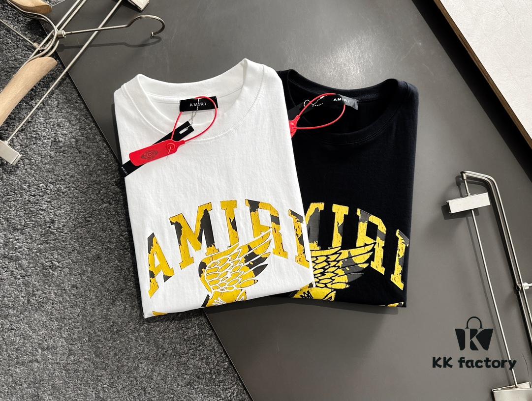 6931a4baccd8ab3d7af99084 AMIRI Armani 25SS Summer New Round Neck Short Sleeve T-Shirt