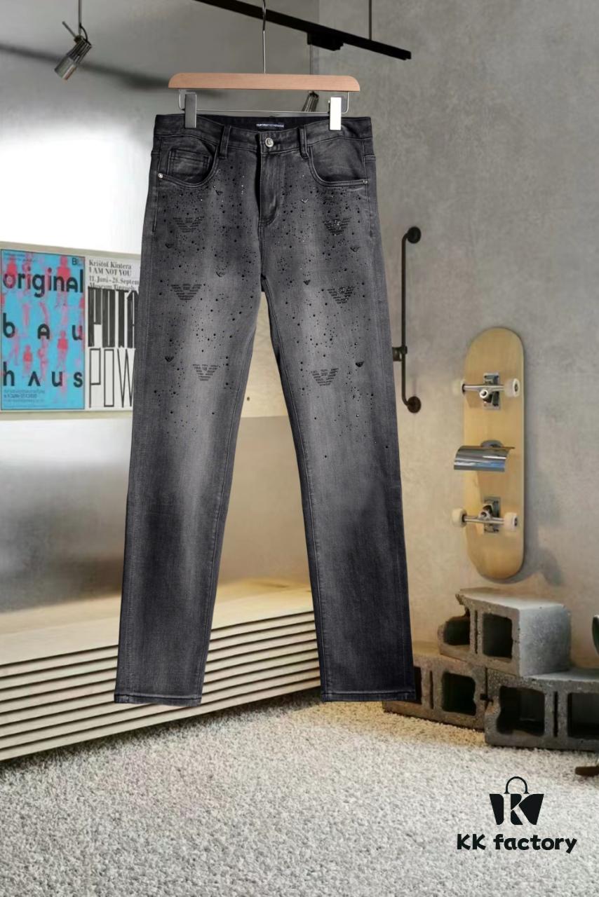 6931a4beccd8ab3d7af990c8 Armani Rhinestone-Embellished Jeans with Premium Craftsmanship