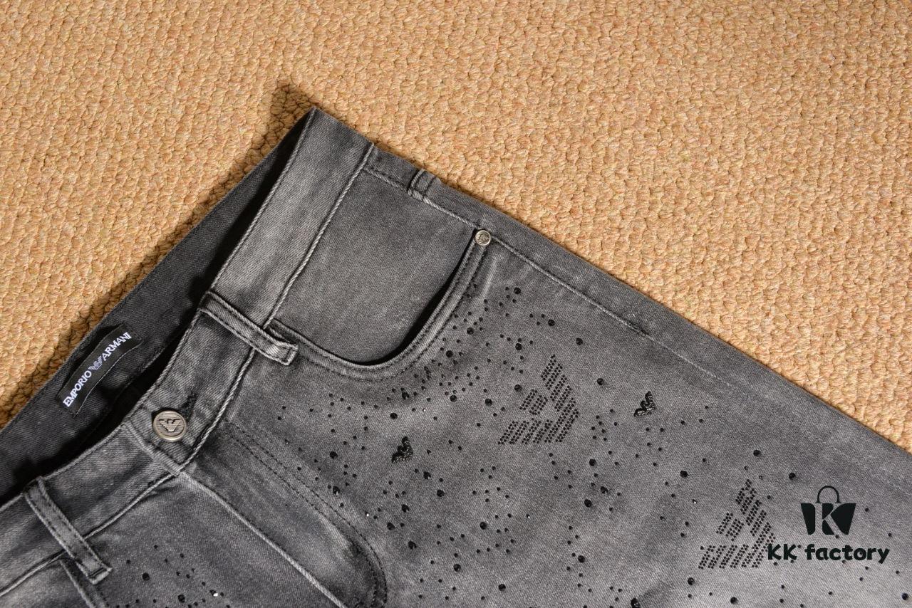 6931a4beccd8ab3d7af990ce Armani Rhinestone-Embellished Jeans with Premium Craftsmanship