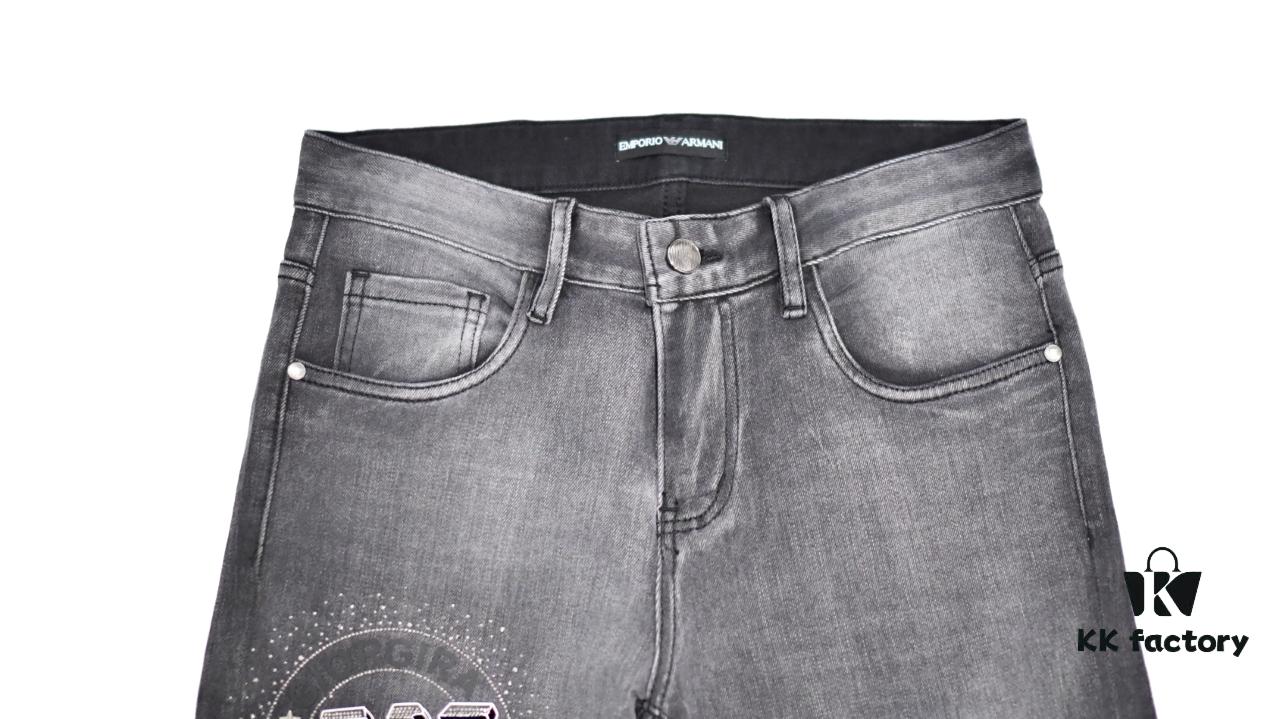 6931a4bfccd8ab3d7af990de Armani Rhinestone Embellished Jeans