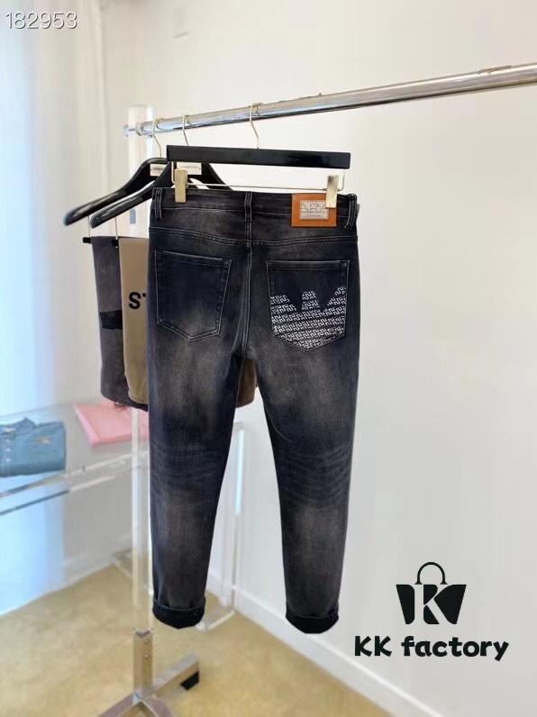 6931a4c0ccd8ab3d7af990f4 Armani, 2024 New Arrival, Same as Counter, Original Order High-Quality Washed Casual Jeans, Imported Premium Stretch Denim Fabric, Comfortable and Elastic, Authentic Hardware Logo Trims, Excellent Fit and Extremely High End, Counter Quality, Stylish and Well-Structured When Worn