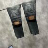 Armani 2024 New Luxury High-End Casual Business Denim Jeans Solid Color Slim Fit Jeans